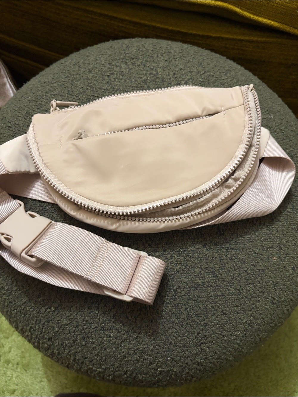 Beige Women's Crossbody Pouch Bag - Lightweight Everyday Organizer